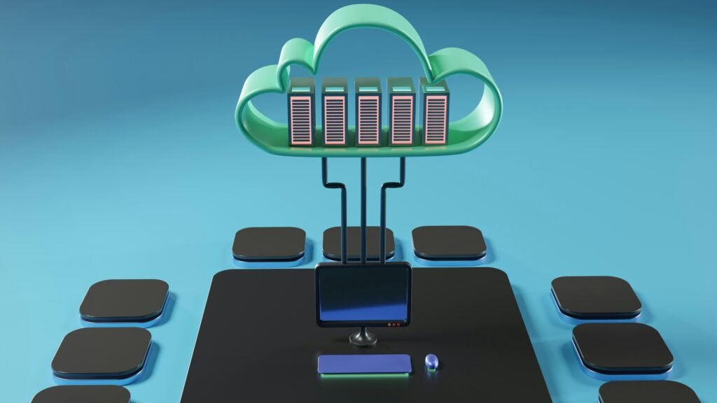 Cloud storage and digital vault technology concept representing the difference between CareTabs and Dropbox